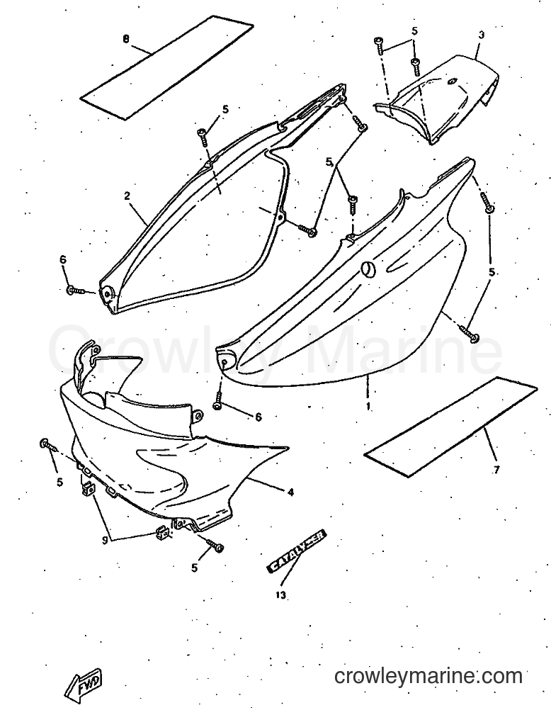 1998 Scooter CW50RSX - CW50RSX (4YF3) [999] - SIDE COVER