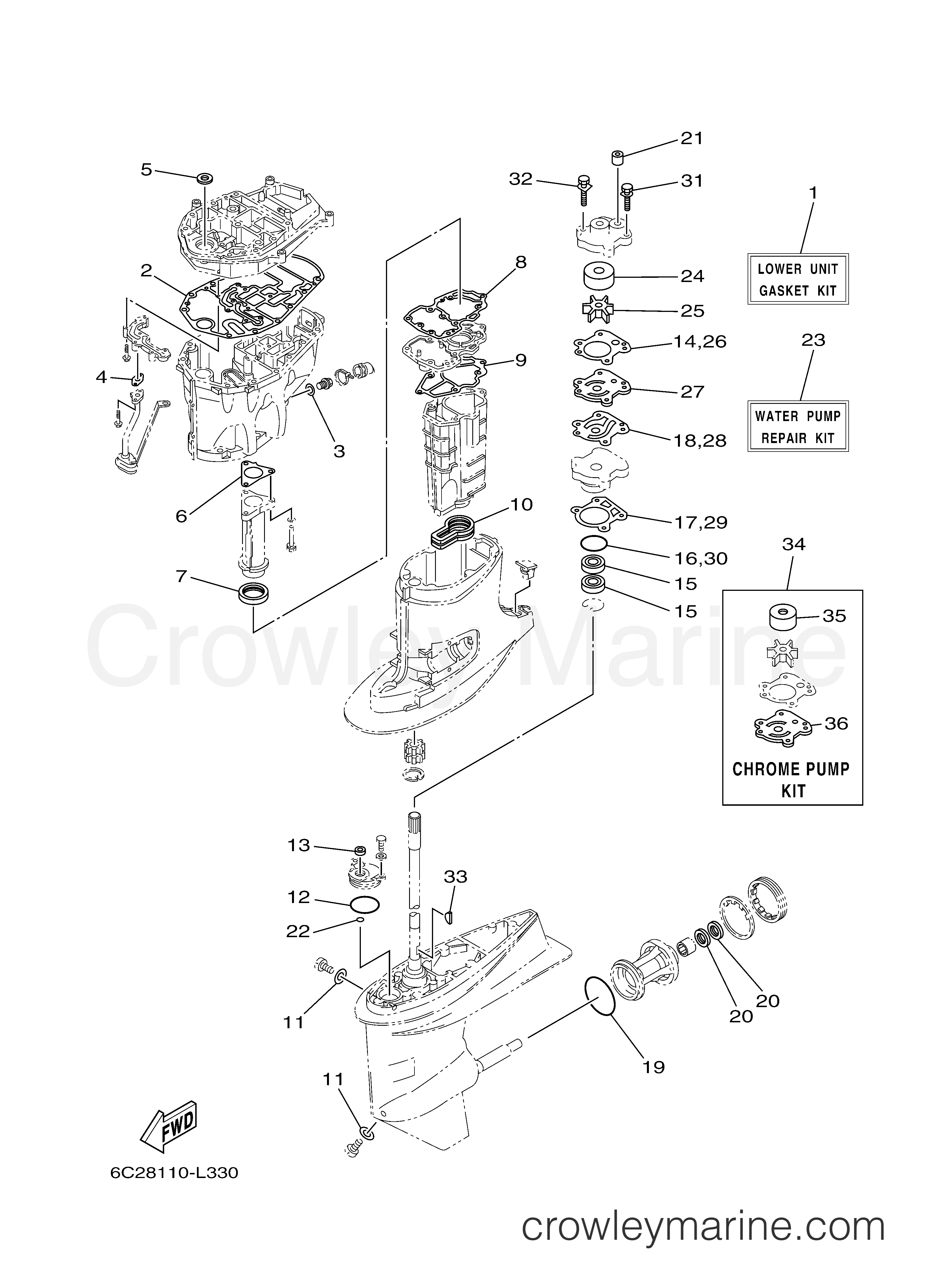 Yamaha Motors T60LA - REPAIR KIT 2