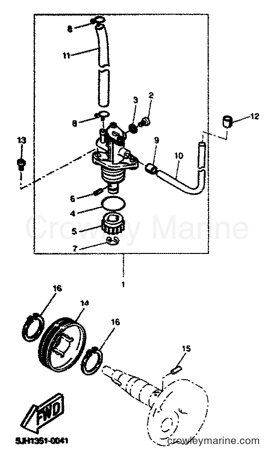 2001 Scooter EW50 - EW50 (5LH3) [010] - OIL PUMP