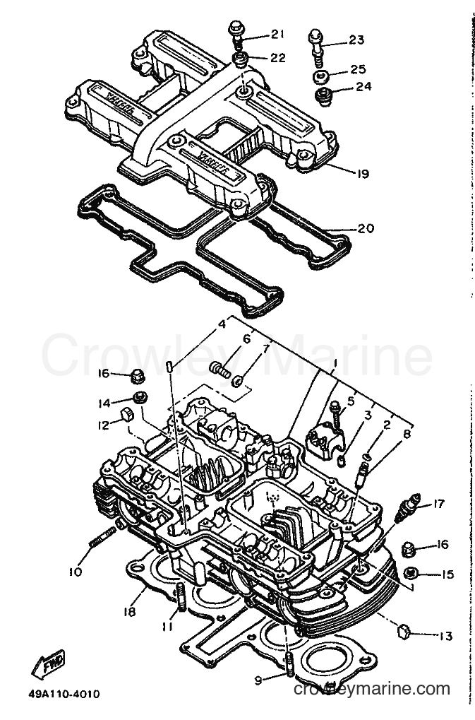 1990 Sport Bike FJ600 - FJ600 (3RC2) [010] - CYLINDER HEAD