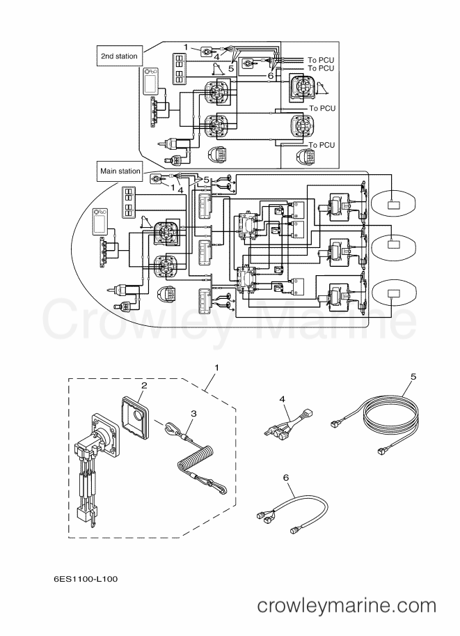 Yamaha Motors JOYSTICK (TRIPLE-1F) (6ES1) [030] - PANEL SWITCH (TRIPLE)