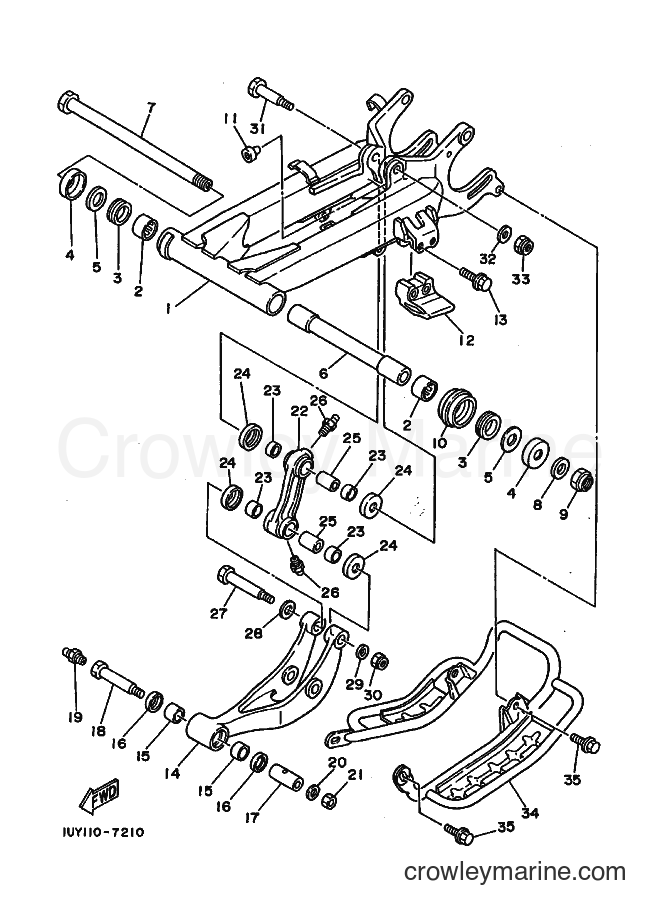 1988 ATV YFM350X - YFM350X (2XK0) [010] - REAR ARM