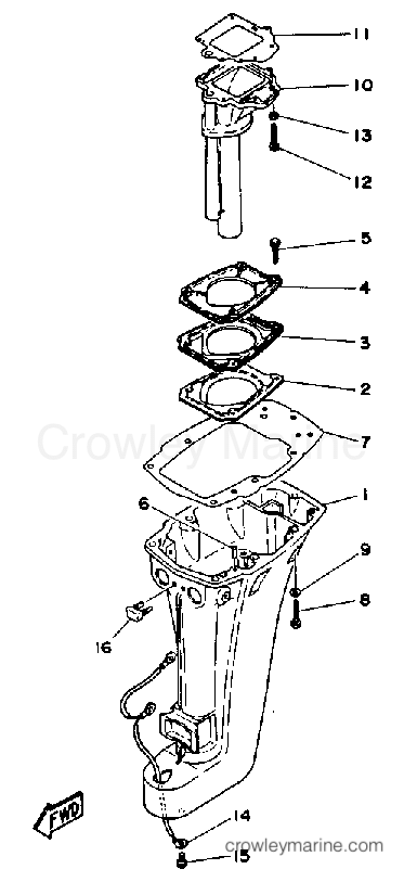 Yamaha Motors 15ELHQ - UPPER CASING