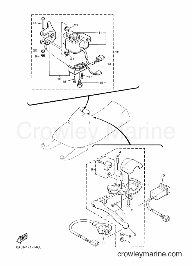 Yamaha Motors VK540E (8ACN) [010] - HANDLE SWITCH & LEVER