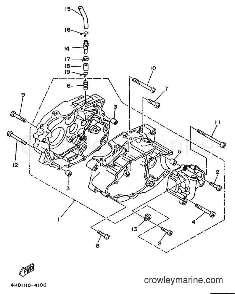 Yamaha Motors YFB250FW (4KD2) [010] - CRANKCASE