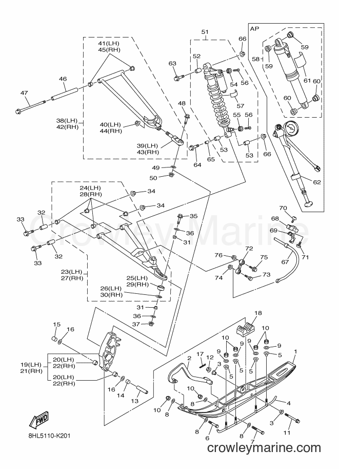 Yamaha Motors RFX10R (8GL6) [020] - SKI