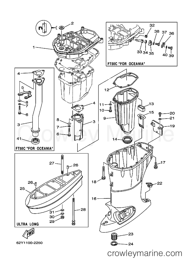 Yamaha Motors F50TLRA (62Y1) [190] - UPPER CASING