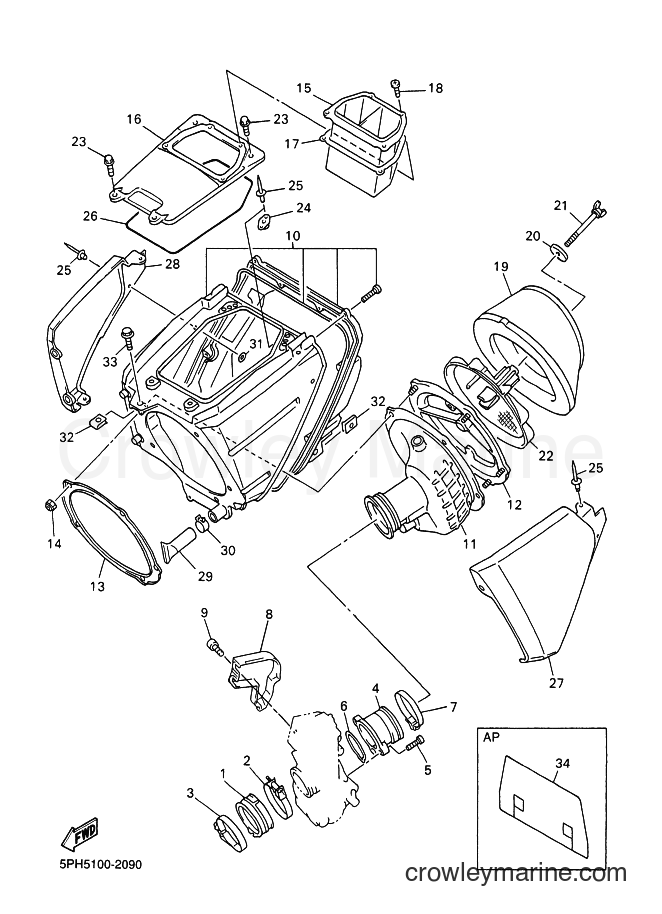 2002 Dirt Bike WR250F - WR250F (5PH6) [080] - INTAKE