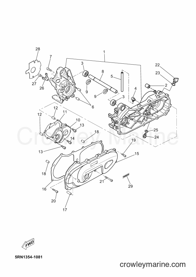 Yamaha Motors YN50M (5C2S) [010] - CRANKCASE