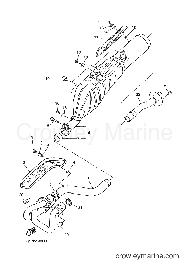 1996 Dirt Bike XT600E - XT600E (4PT3) [070] - EXHAUST
