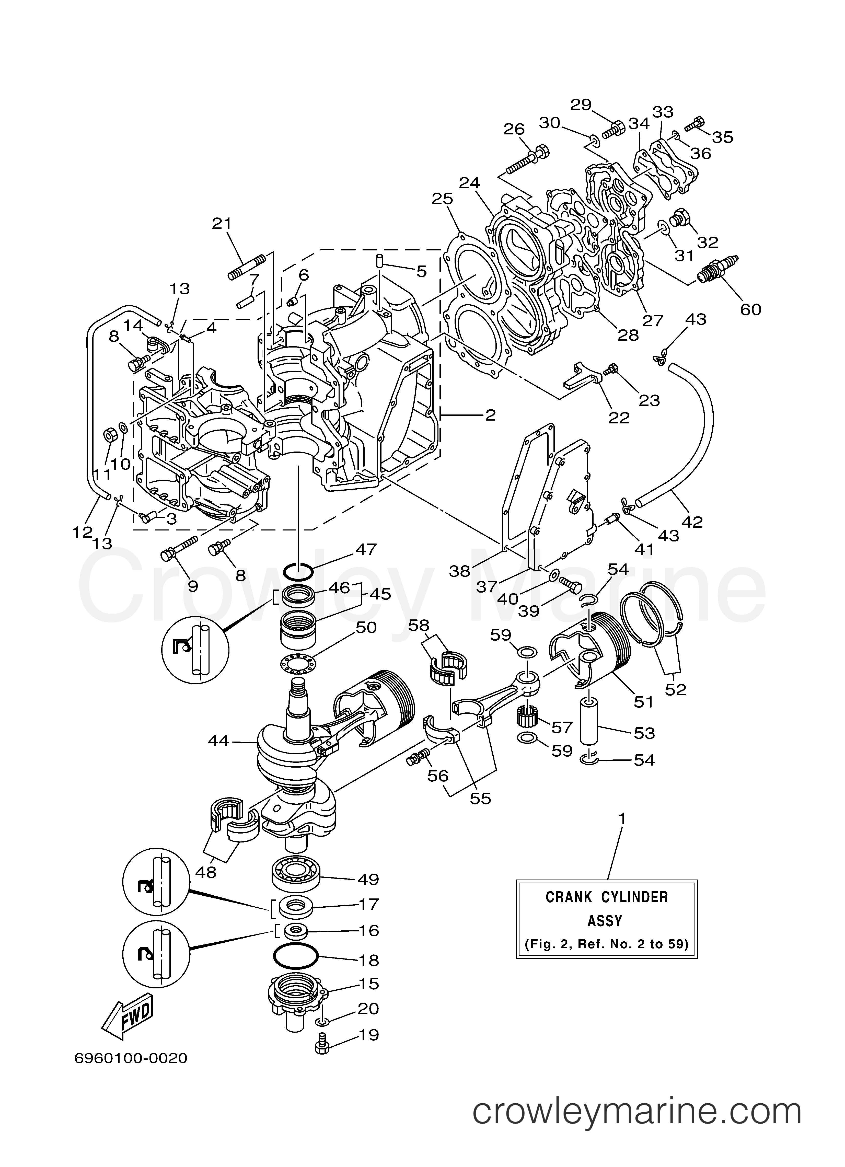 Yamaha Motors E48MLHY - CYLINDER CRANKCASE