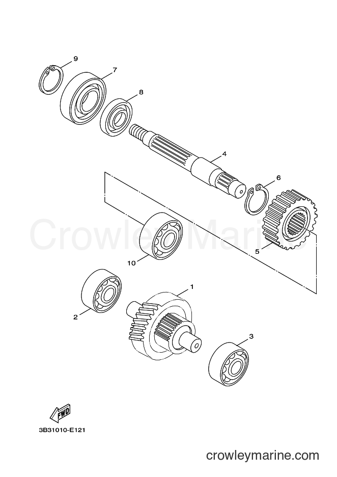 Yamaha Motors YW50F (1CD2) [010] - TRANSMISSION