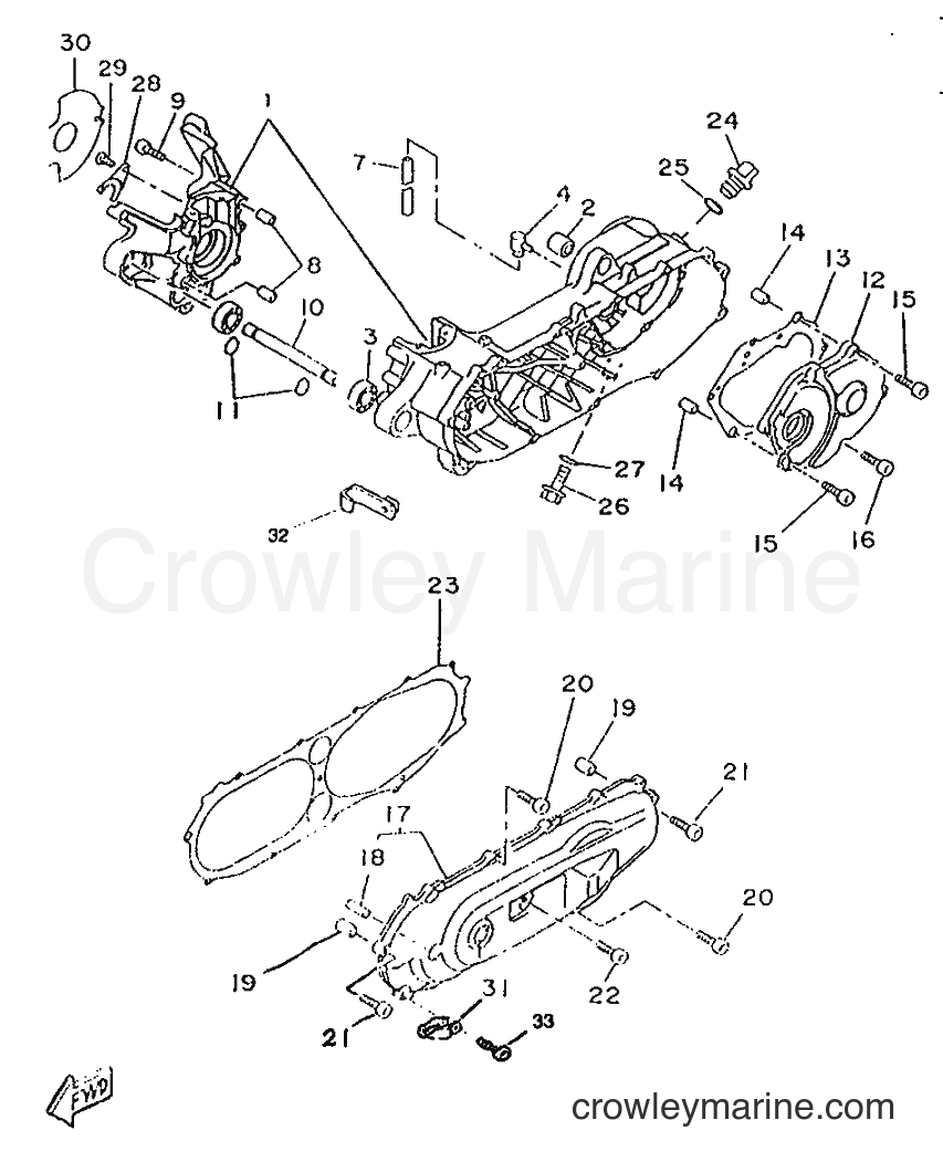 1996 Scooter CW50RS - CW50RS (4WB1) [999] - CRANKCASE