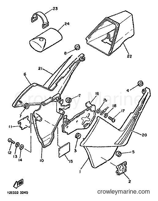 Yamaha Motors XS400 (12E) [999] - SIDE COVER