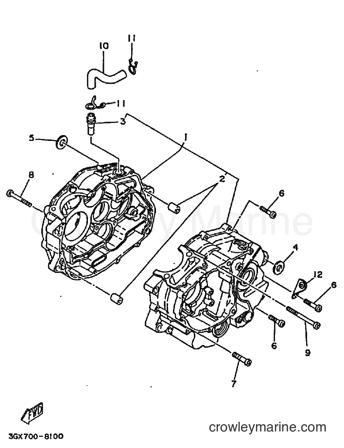 1994 Street Bike AG200F - AG200F (3GX7) [010] - CRANKCASE