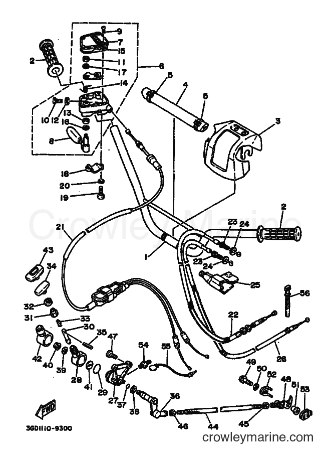 1989 ATV YFM350X - YFM350X (3GD2) [010] - STEERING HANDLE & CABLE