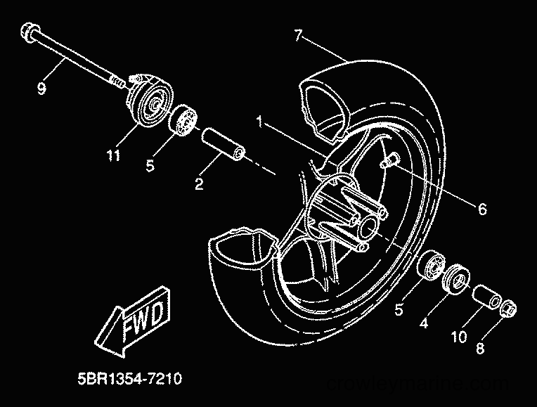 2000 Scooter YQ50 - YQ50 (5HEN) [010] - FRONT WHEEL
