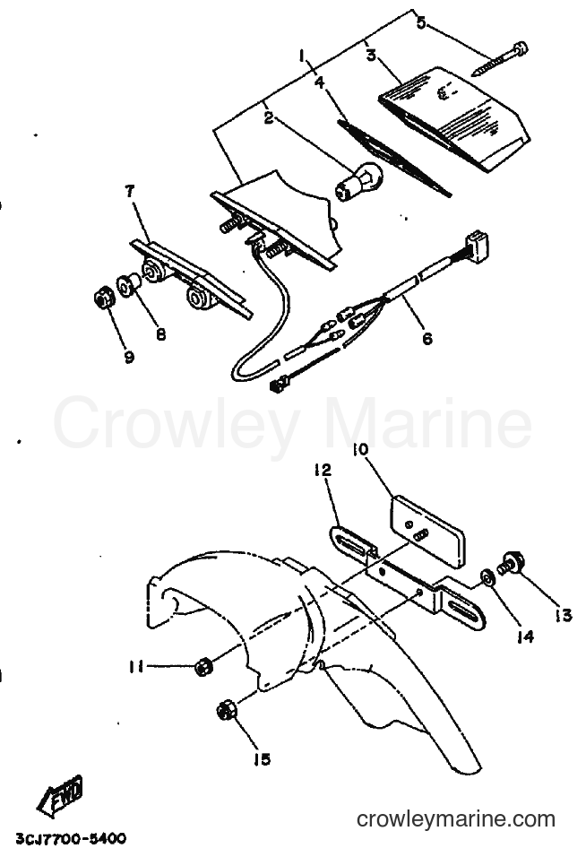 1995 Dirt Bike DT200R - DT200R (3CJ7) [010] - TAILLIGHT
