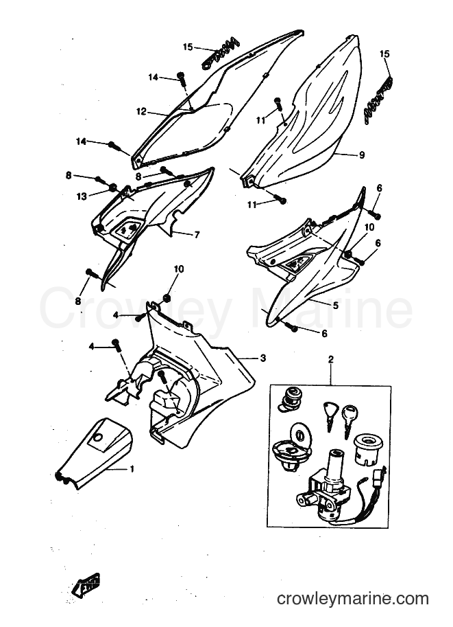 1997 Scooter YQ50 - YQ50 (5DR2) [010] - SIDE COVER