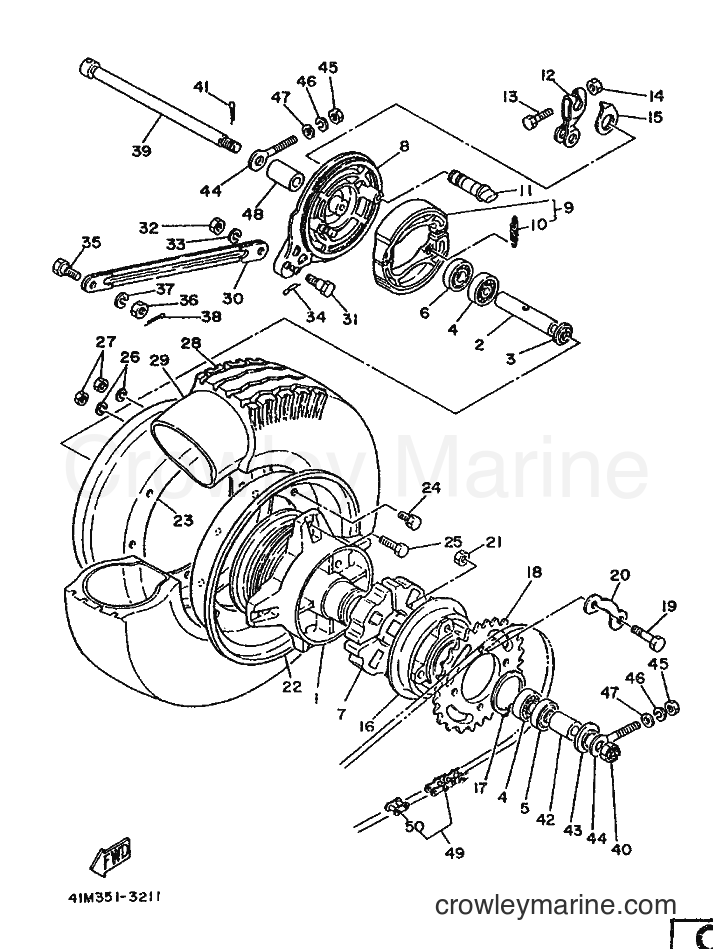 1988 Scooter LB50 - LB50 (3AR) [999] - REAR WHEEL