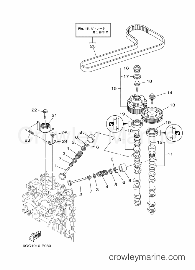 Yamaha Motors F165AETL (6FC4) [020] - VALVE