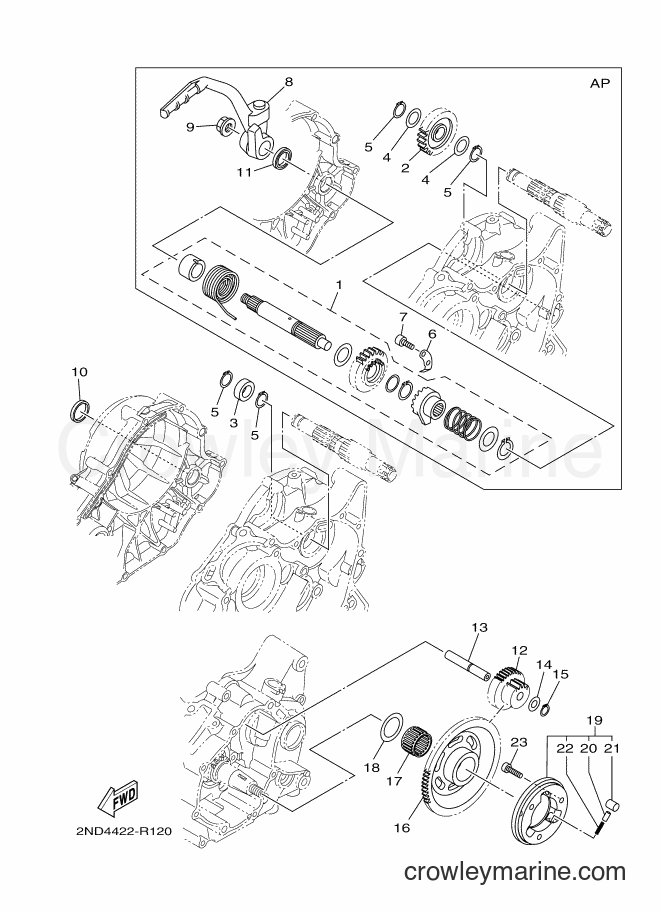 2016 Scooter T150 - T150 (2ND4) [010] - STARTER CLUTCH