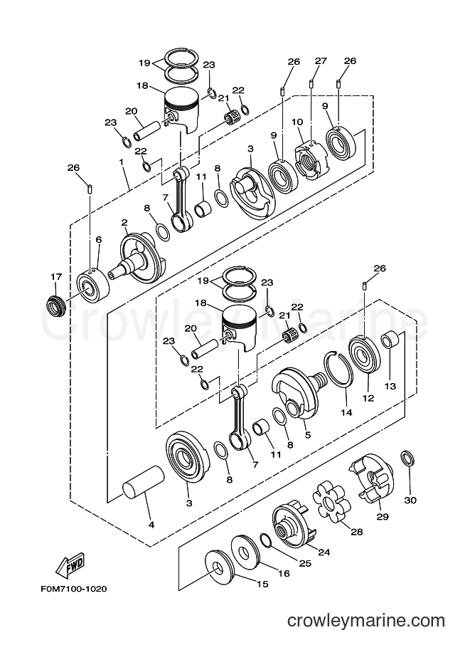 Yamaha Motors JET FOR XL700 (67EF) [010] - CRANKSHAFT & PISTON