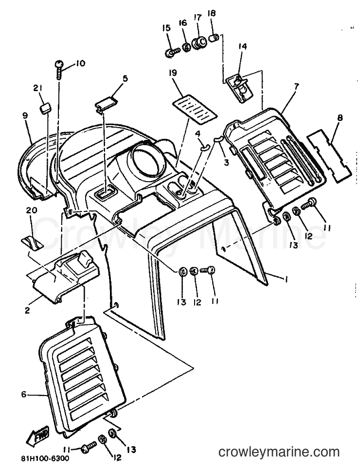1989 Snowmobile PZ480FXN - PZ480FXN (86F2) [010] - INSTRUMENT PANEL
