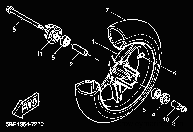 1999 Scooter YQ50L - YQ50L (5KF3) [010] - FRONT WHEEL