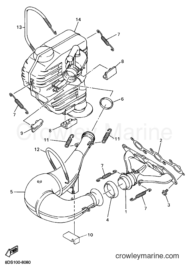 Yamaha Motors VX700DX (8DY2) [030] - EXHAUST