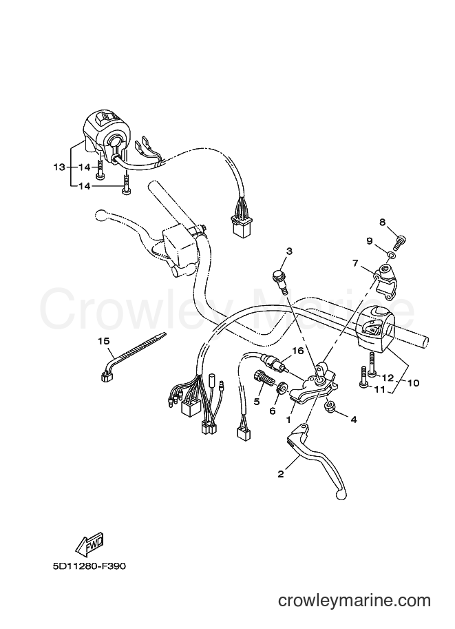 2007 Street Bike YBR250 - YBR250 (5D11) [010] - HANDLE SWITCH & LEVER