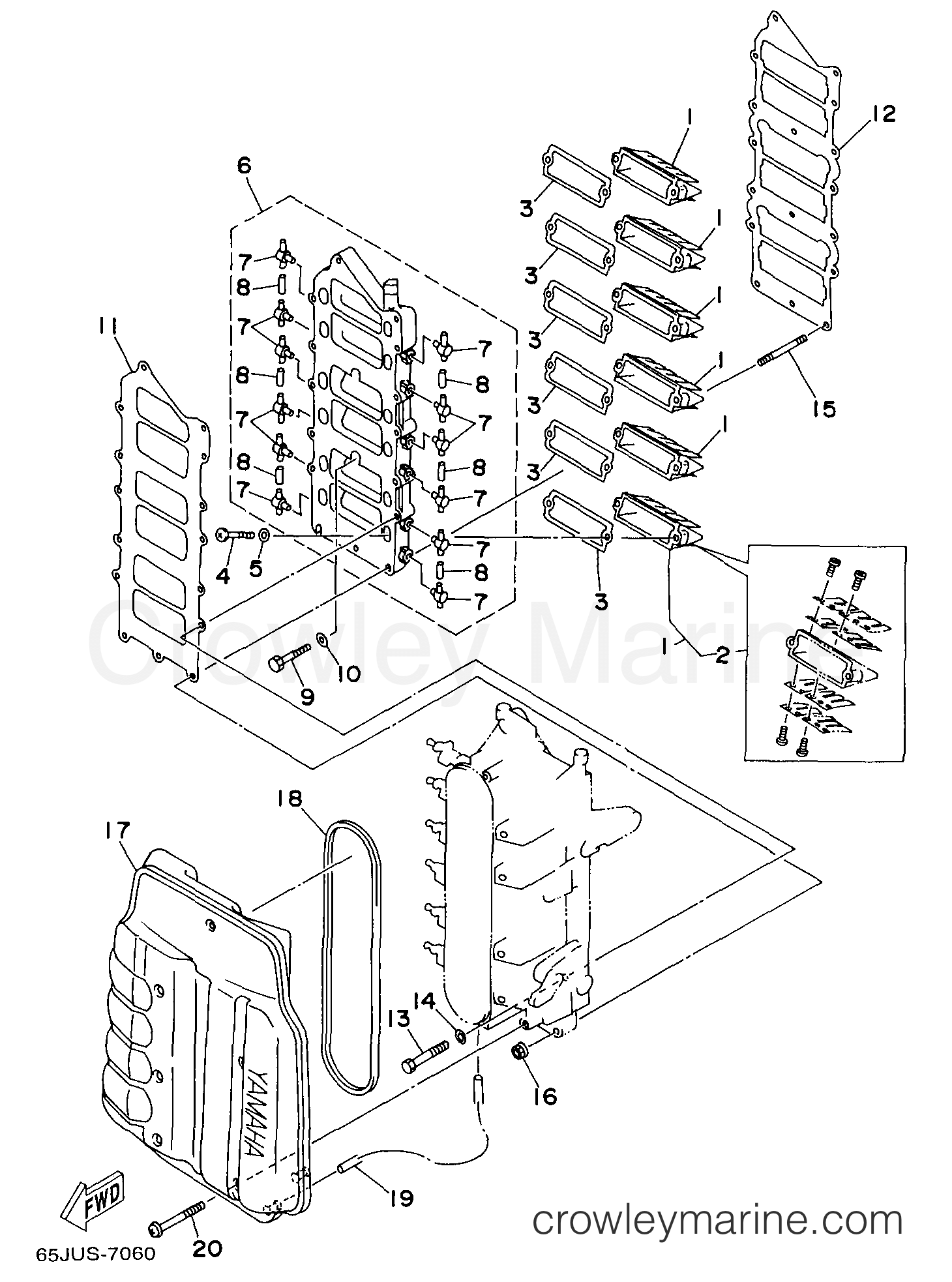 Yamaha Motors V225TLRW - INTAKE