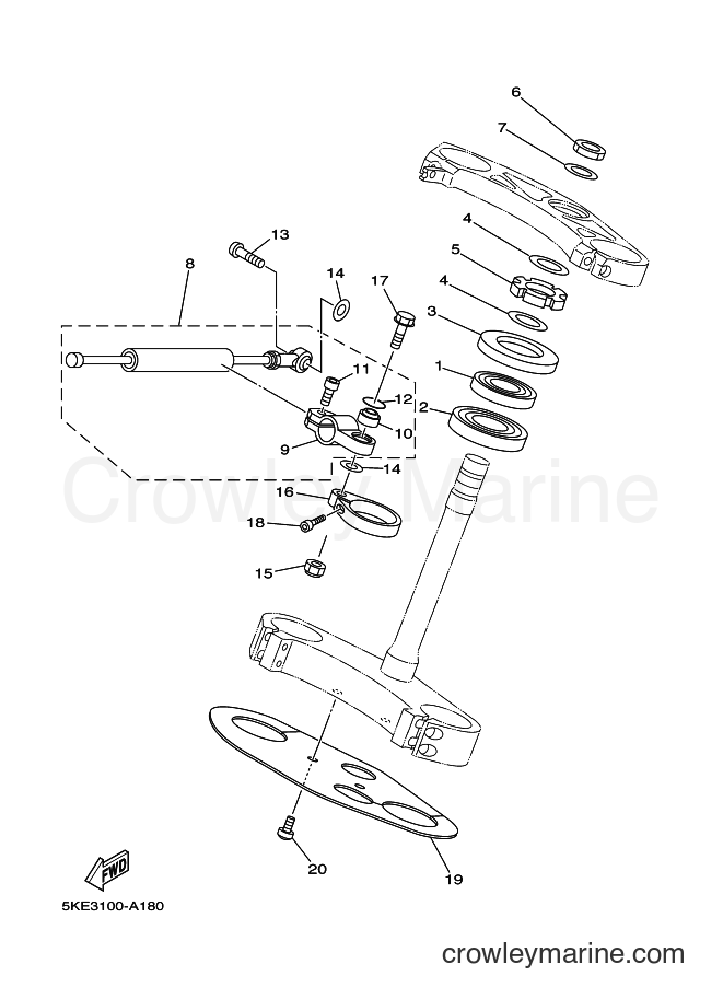 2002 Street Bike TZ250 - TZ250 (5KE3) [080] - STEERING