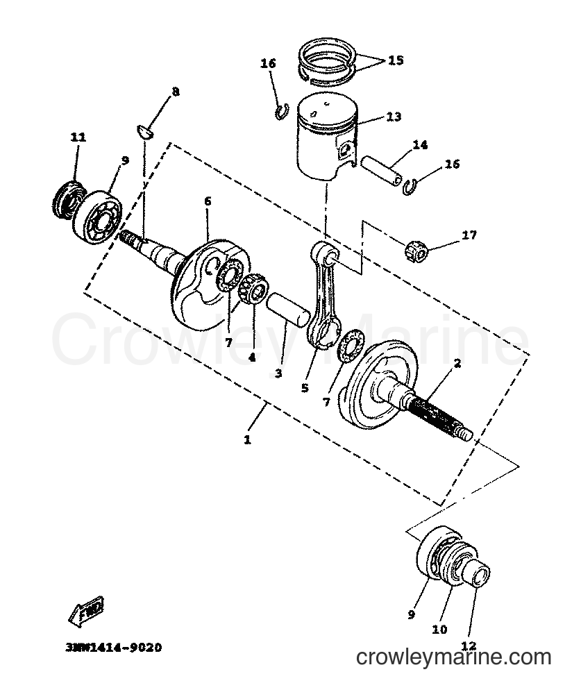 2000 Scooter YW100T - YW100T (5JY2) [010] - CRANKSHAFT & PISTON