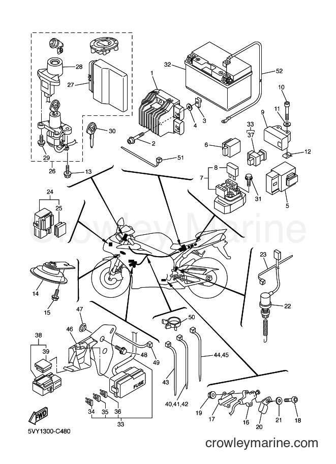2006 Sport Bike YZF-R1S - YZF-R1S (4B12) [020] - ELECTRICAL 2