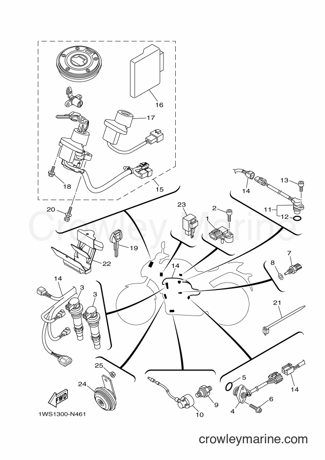 2014 Street Bike MT07 - MT07 (1WS2) [010] - ELECTRICAL 2