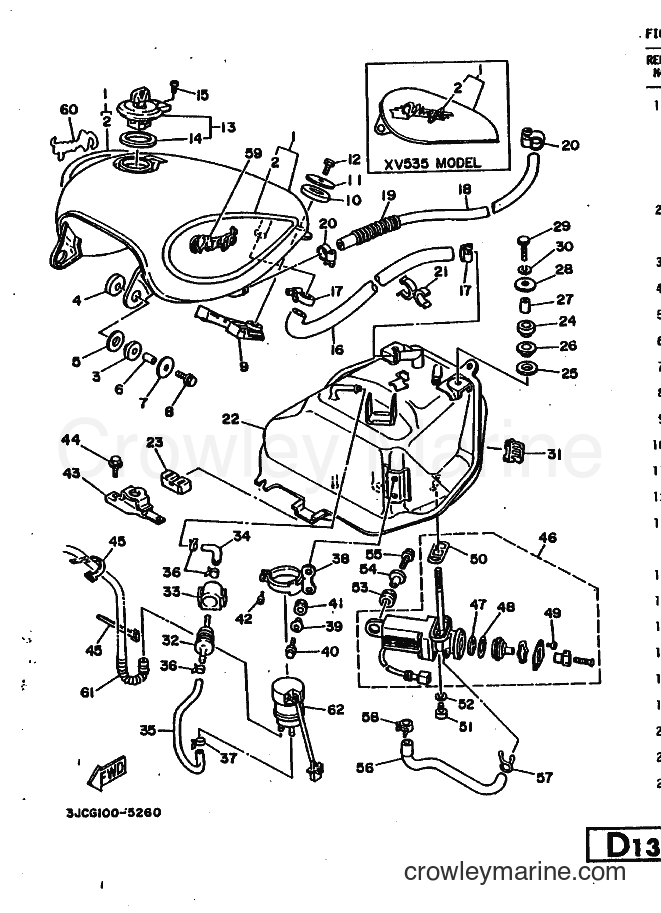 1995 Cruiser XV535S - XV535S (3JCM) [010] - FUEL TANK