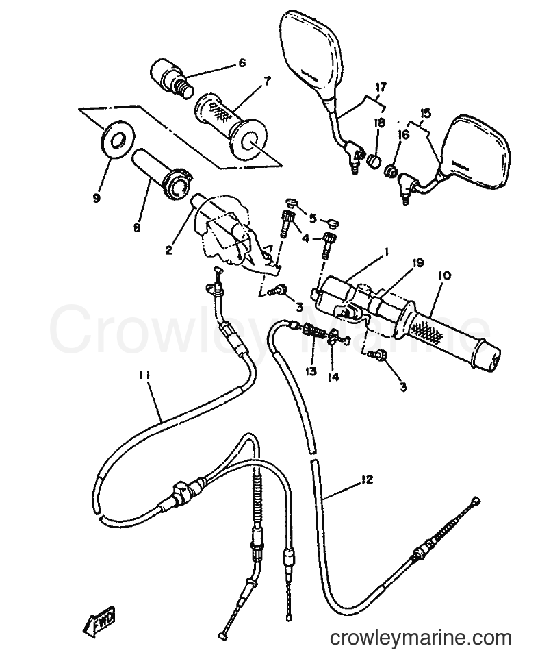 Yamaha Motors TZR125 (3PE2) [999] - STEERING HANDLE & CABLE