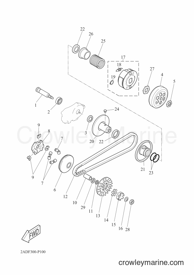 Yamaha Motors CS50 (2ADF) [040] - CLUTCH