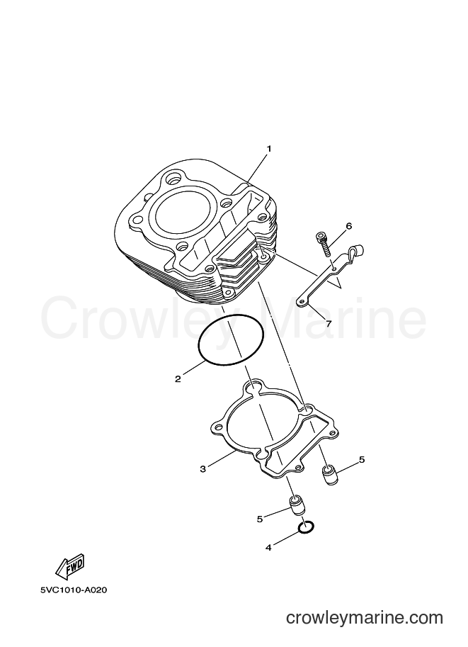 2007 Dirt Bike TW200E - TW200E (10D3) [010] - CYLINDER