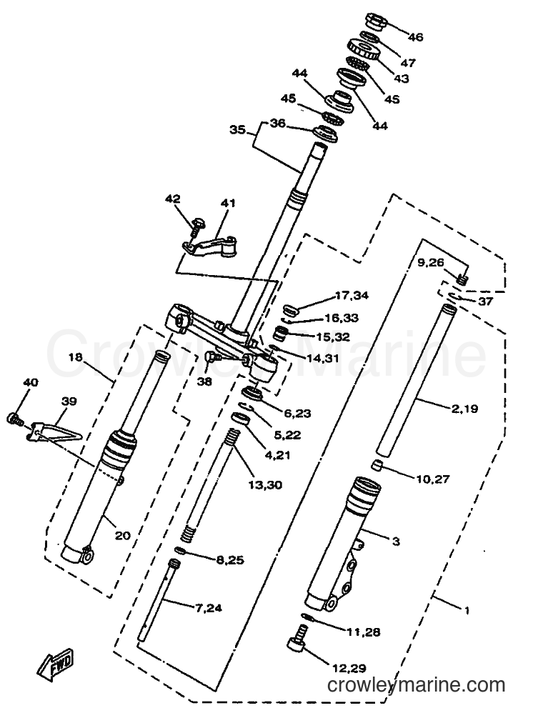 Yamaha Motors YN50 (5BW1) [010] - FRONT FORK