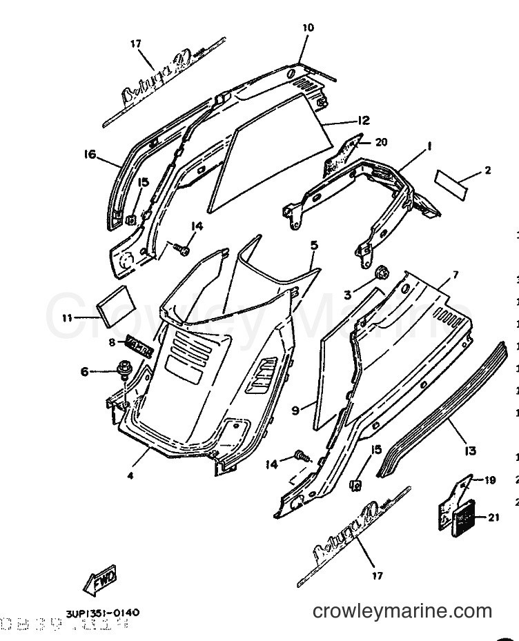 1990 Scooter CH80 - CH80 (3WX1) [999] - CRANKCASE