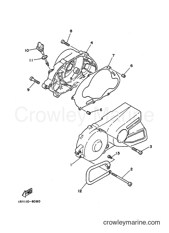 1989 Dirt Bike BW80 - BW80 (3PS1) [010] - CRANKCASE COVER 1