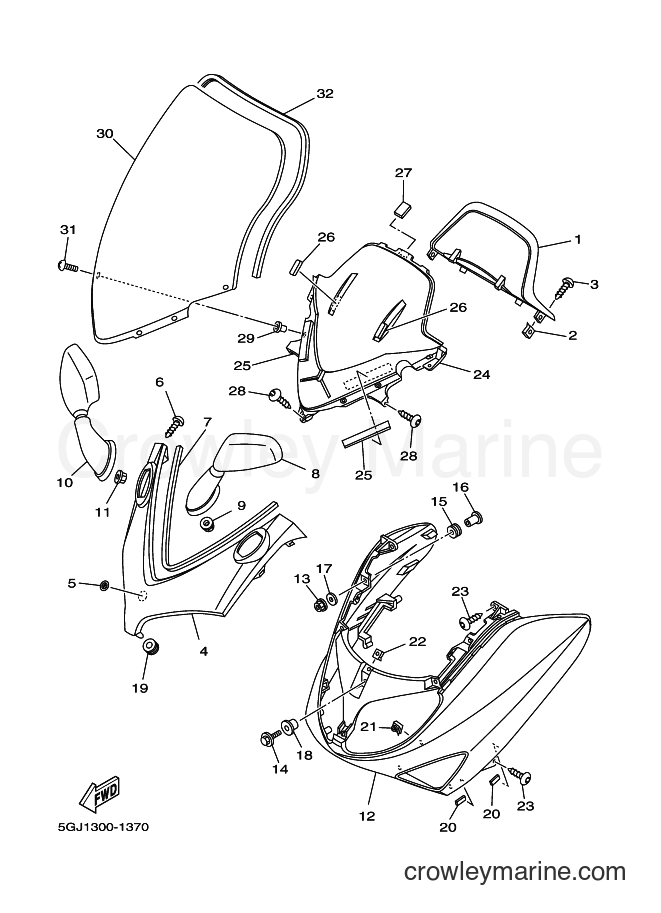 Yamaha Motors XP500 (5GJ5) [120] - WINDSHIELD