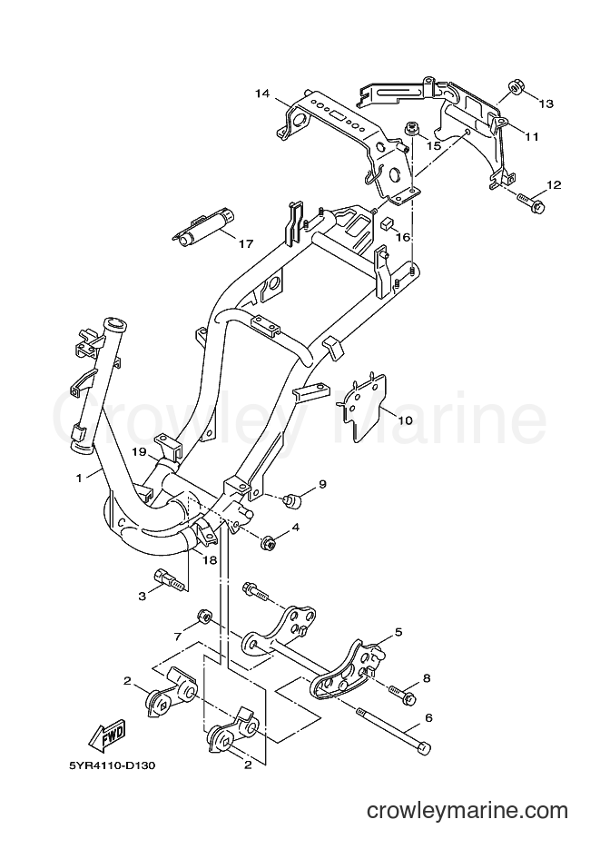 2007 Scooter XC125V - XC125V (5YR9) [010] - FRAME