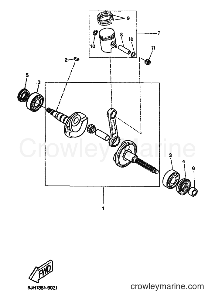 2000 Scooter CW50 - CW50 (5MN1) [040] - CRANKSHAFT & PISTON
