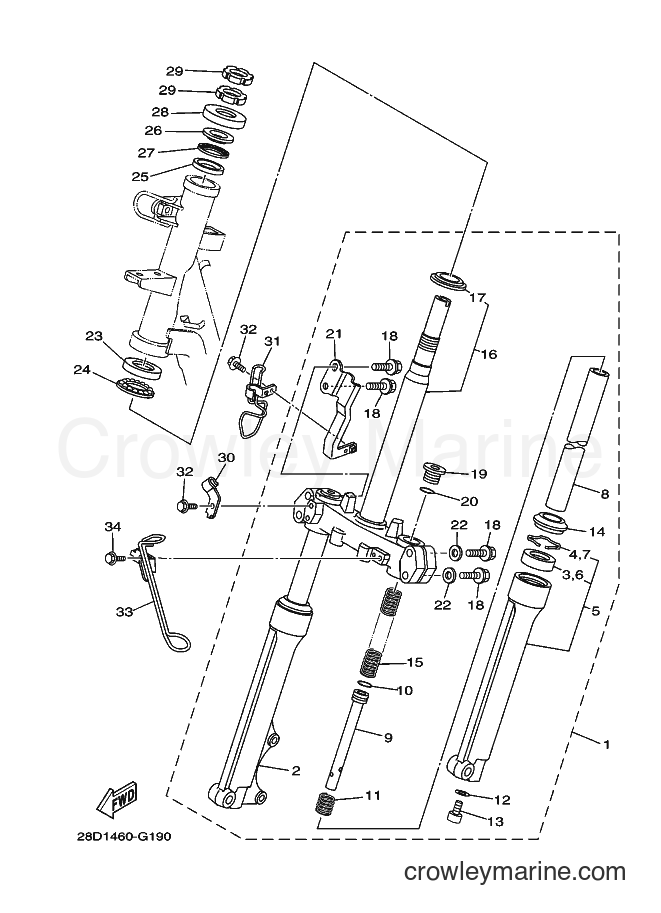 Yamaha Motors AL115S (28D1) [010] - STEERING
