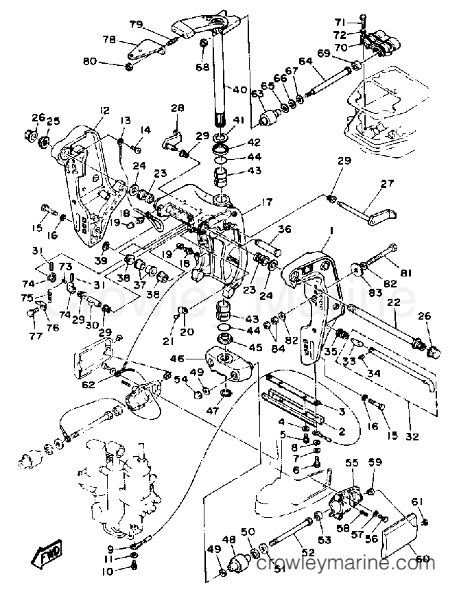 Yamaha Motors 90TLRP - BRACKET 1