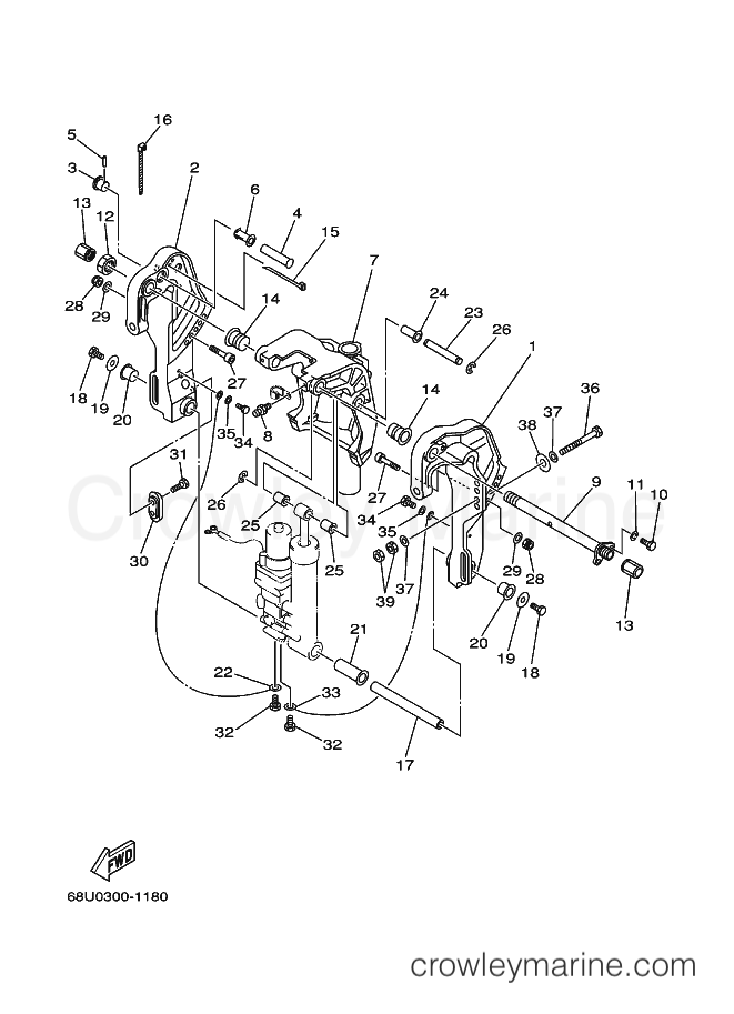 Yamaha Motors FT25B (68U1) [050] - BRACKET 2