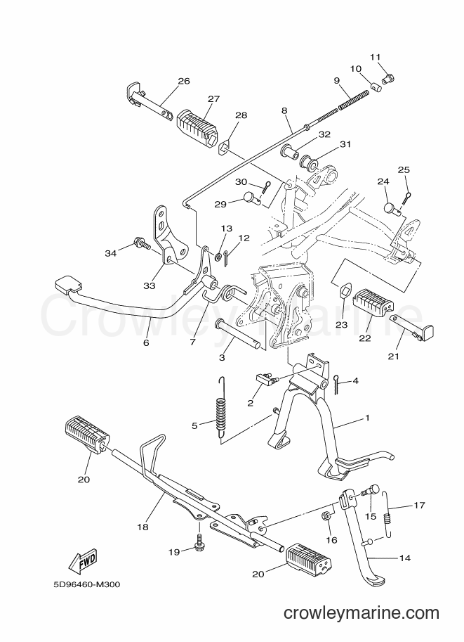2014 Scooter T115LE - T115LE (35D7) [010] - STAND & FOOTREST